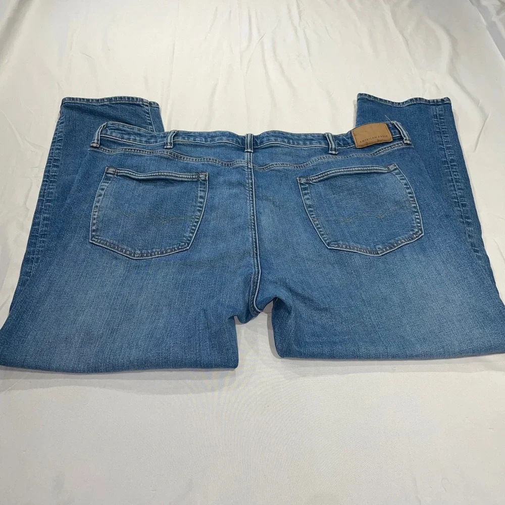 American Eagle Athletic Fit Flex Jeans Mens 44x32 Blue Medium Wash Denim